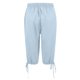 thumbnail image 4 of bolsillos casuales para mujer pantalones casuales con cordón elástico pierna cordón cinco pantalones pantalón azul claro / 3xl, 4 of 7
