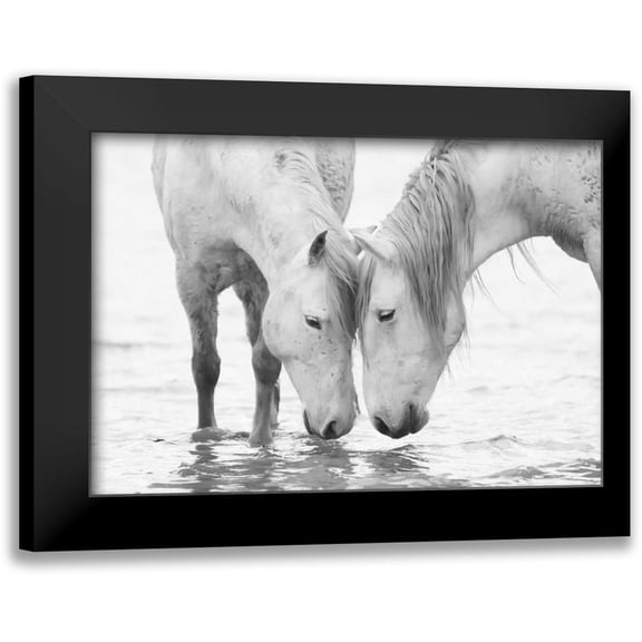 Walker, Carol 14x11 Black Modern Framed Museum Art Print Titled - White Water Horses