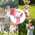 thumbnail image 5 of Bazooka Bubble Machine 32 hoyos Gatling Electric Soap Bubble Toys (rosa), 5 of 5