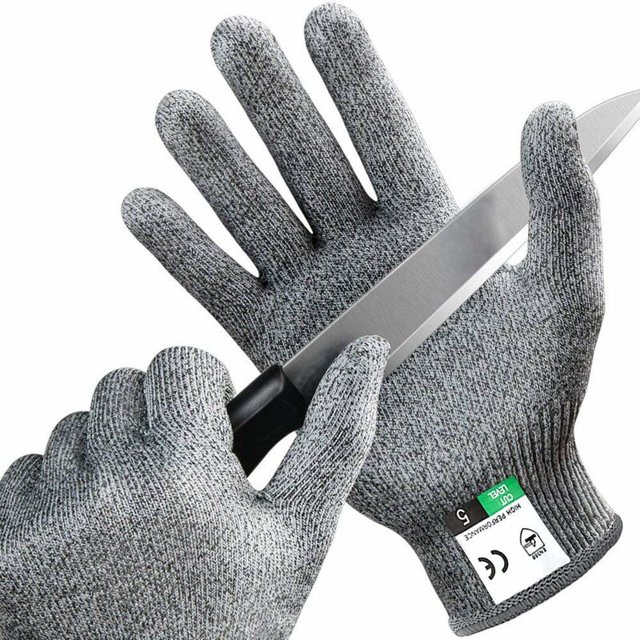 Guantes resistentes a cortes, guantes de trabajo, protección de nivel 5 y guantes de jardinería, guantes resistentes a cortes de concha de ostra, soldadura, XL JAMW Sencillez