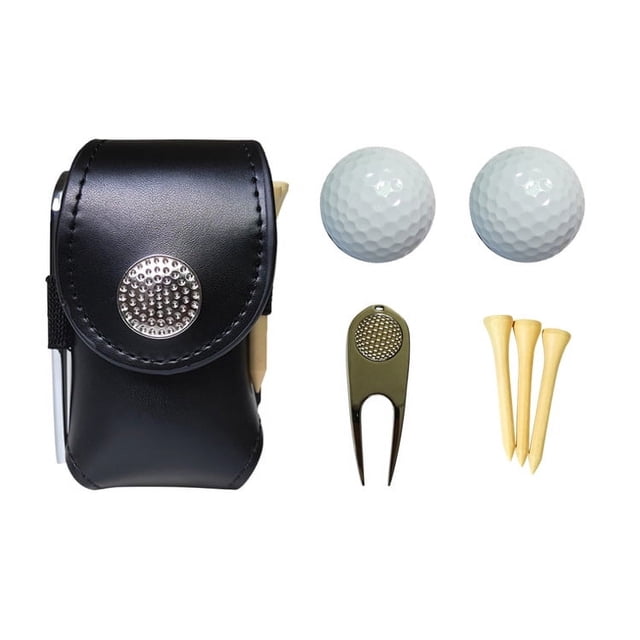 Bolsa de golf Bolsa para pelotas de golf de piel de vacuno de doble capa Bolsa para pelotas de piel de vacuno