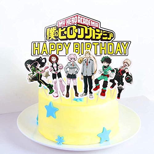 LVEUD My Hero Academia happy birthday cake topper MHA