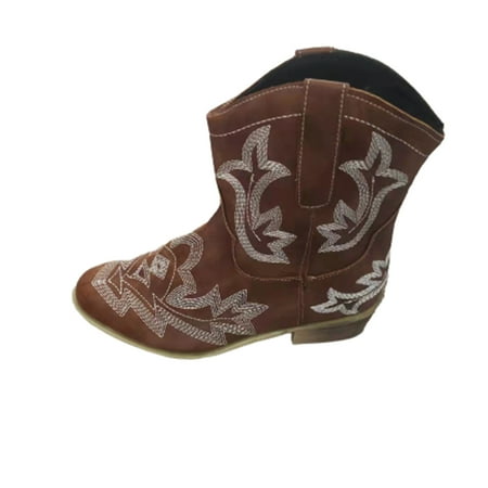 

Valentine s Day Deals!2022 VEKDONE Ladies Vintage British Style Shoes Pointed Embroidered Wedge Heel Ankle Boots