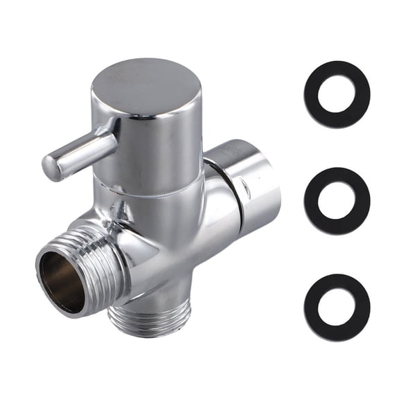 Brass Metal Shower Arm Diverter Valve 3 Way Water Separator 20mm Shower Tee Adapter for Handheld Showerhead