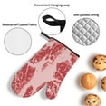 thumbnail image 3 of Pofeuu Red Meat Print Oven Mitts and Pot Holders 4 pcs Set,High Heat Resistant 500 Degree Extra Thicken Long Kitchen Cotton Oven Glove for Cooking, 3 of 6