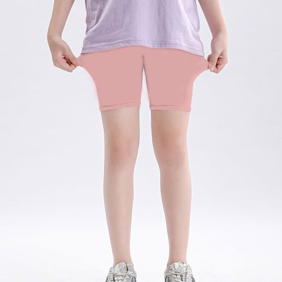 Wancir Girls Dance Shorts Kids Volleyball Bike Athletic Shorts Girls Compression Shorts for Gym Activewear for 4-10 Years