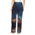 thumbnail image 2 of Halloween Pajama Pants Women, Halloween Pumpkin Amusement Park Halloween Costumes Sweatpants Soft Sleep Lounge Pants, Casual PJ Bottoms Pants with Pockets, 2 of 7