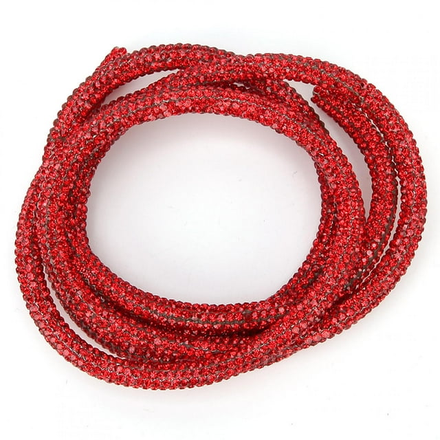 Filfeel Rhinestones Tube Rope, Rhinestones Chain Convenient For Dresses For Necklaces For Clothing Accessories For Shoes For Wedding Dresses