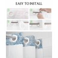 thumbnail image 5 of No Hook Shower Curtain with Snap in Liner, Christmas Wnter Snowman Looking at Robin Squirrel Snowflakes Shower Curtains for Bathroom, Washable Shower Curtain Liner Set with Mesh Top Window, 36"x78", 5 of 6