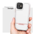 thumbnail image 4 of Encased Protective Apple iPhone 12 Case (2020 Rebel Armor) Heavy Duty Full Body Rugged Cover - White/Pink, 4 of 6