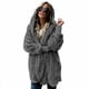thumbnail image 5 of Cárdigan de lana doble para mujer, chaqueta de manga larga de felpa, abrigo cálido con capucha, prendas de vestir exteriores de gran tamaño, Color sólido, Otoño e Invierno, 5 of 5