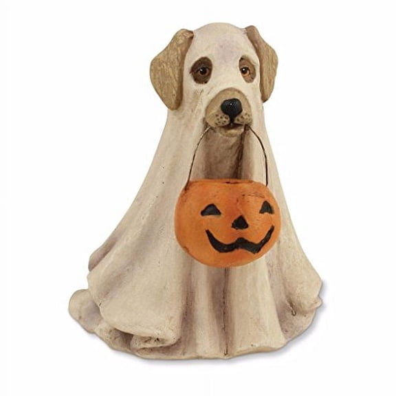 Bethany Lowe Spooky Ghost Dog 375” Halloween Adorable Dog Hand-Painted Resin Figurine