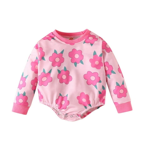 

Long Sleeve Toddler Toddler Kids Baby Girl Boy Clothes Sweatshirt Pullover Floral Printed Long Sleeve Romper Outfits Baby Boy Bodysuit Short Sleeve