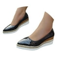 thumbnail image 3 of Shoes for Women,Comfortable Casual Shoes New Casual Wedge Heel Pointed Toe On Fashion Footwear For Daily Wear And Work Engagements,Walking Shoes(Size:7.5), 3 of 9