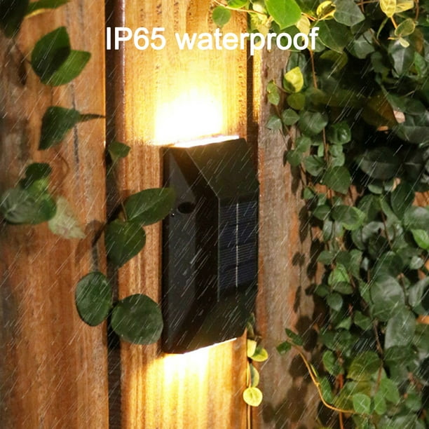 EGNMCR Applique Murale Solaire Haut Et Bas Illumine La Lampe De Lumière Du  Soleil Extérieure IP65 Étanche Décor Moderne Pour La Maison Jardin Porche,  Noir 