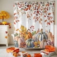 thumbnail image 3 of Thanksgiving Harvest Shower Curtains for Bathroom, Fruit Pumpkin Fall Leaves Farmhouse Waterproof Fabric Shower Curtain for Bathroom Bathtub Decoration, Machine Washable, 72"x72", 3 of 9