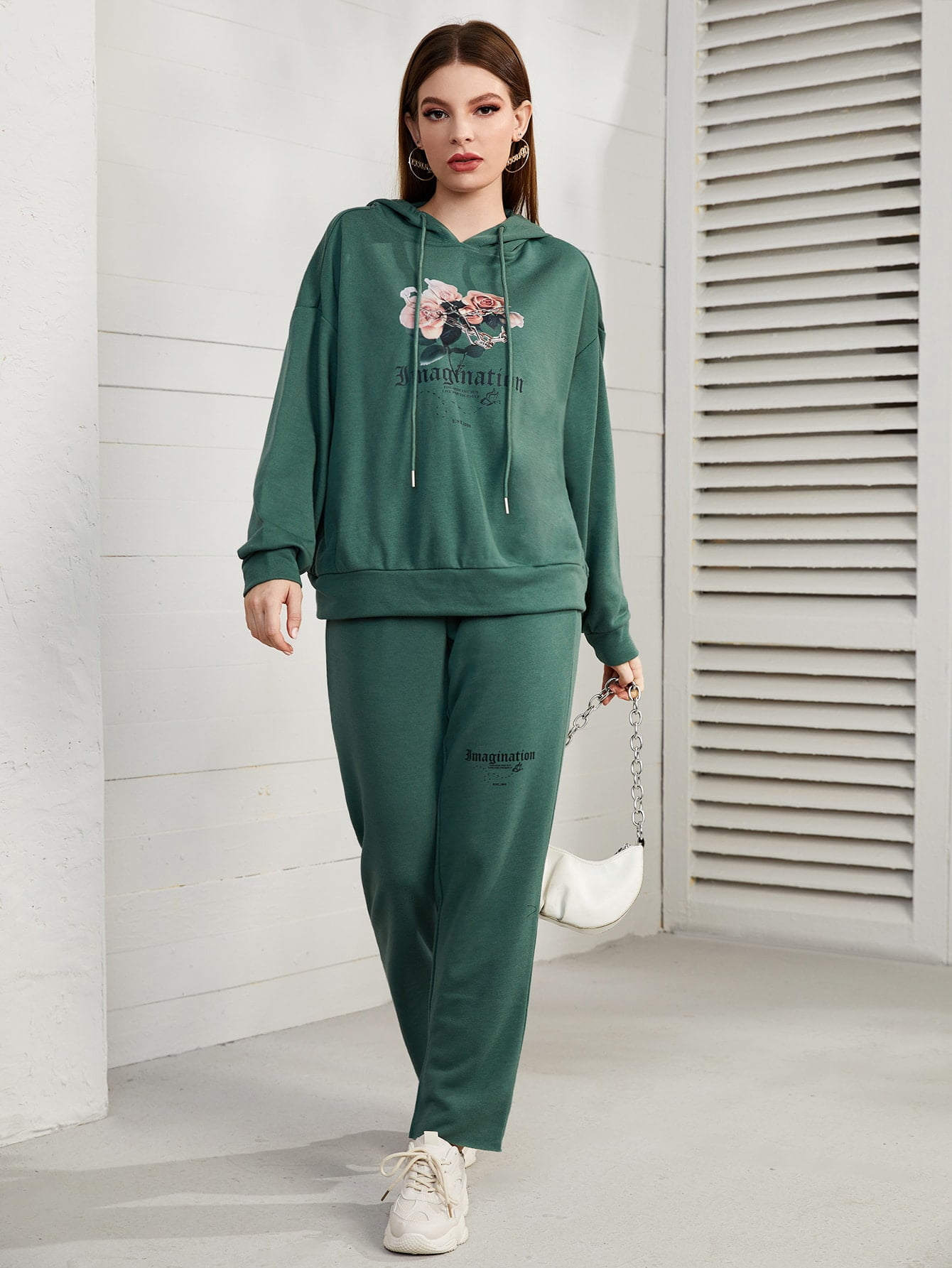 Women's Floral And Slogan Graphic Drop 