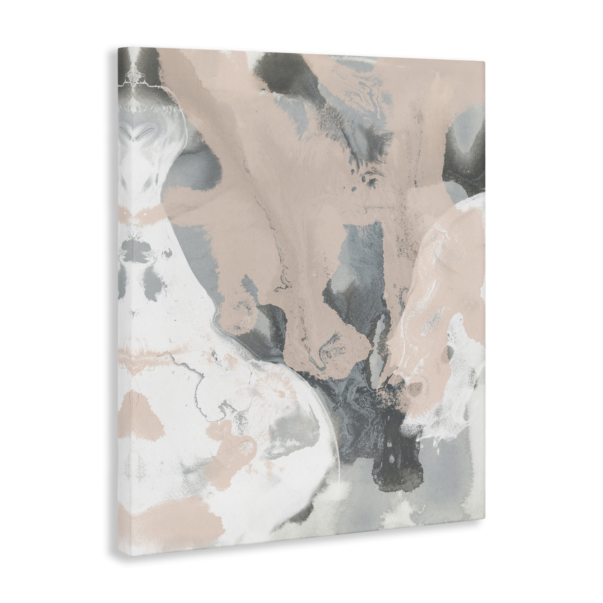 Stupell Industries Organic Fluid Abstraction Abstract Painting Wrapped Canvas Art Print Wall Art, 24 x 30