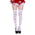thumbnail image 1 of Bas de Noël Partie Genou Chaussettes Noël Peluche Poupée Genou Chaussettes Bow Bas, 1 of 3