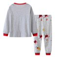 thumbnail image 3 of Pijamas para niños de dibujos animados de Navidad 2 piezas de manga larga Otoño Invierno cuello redondo manga larga Top y pantalones conjunto, 3 of 4