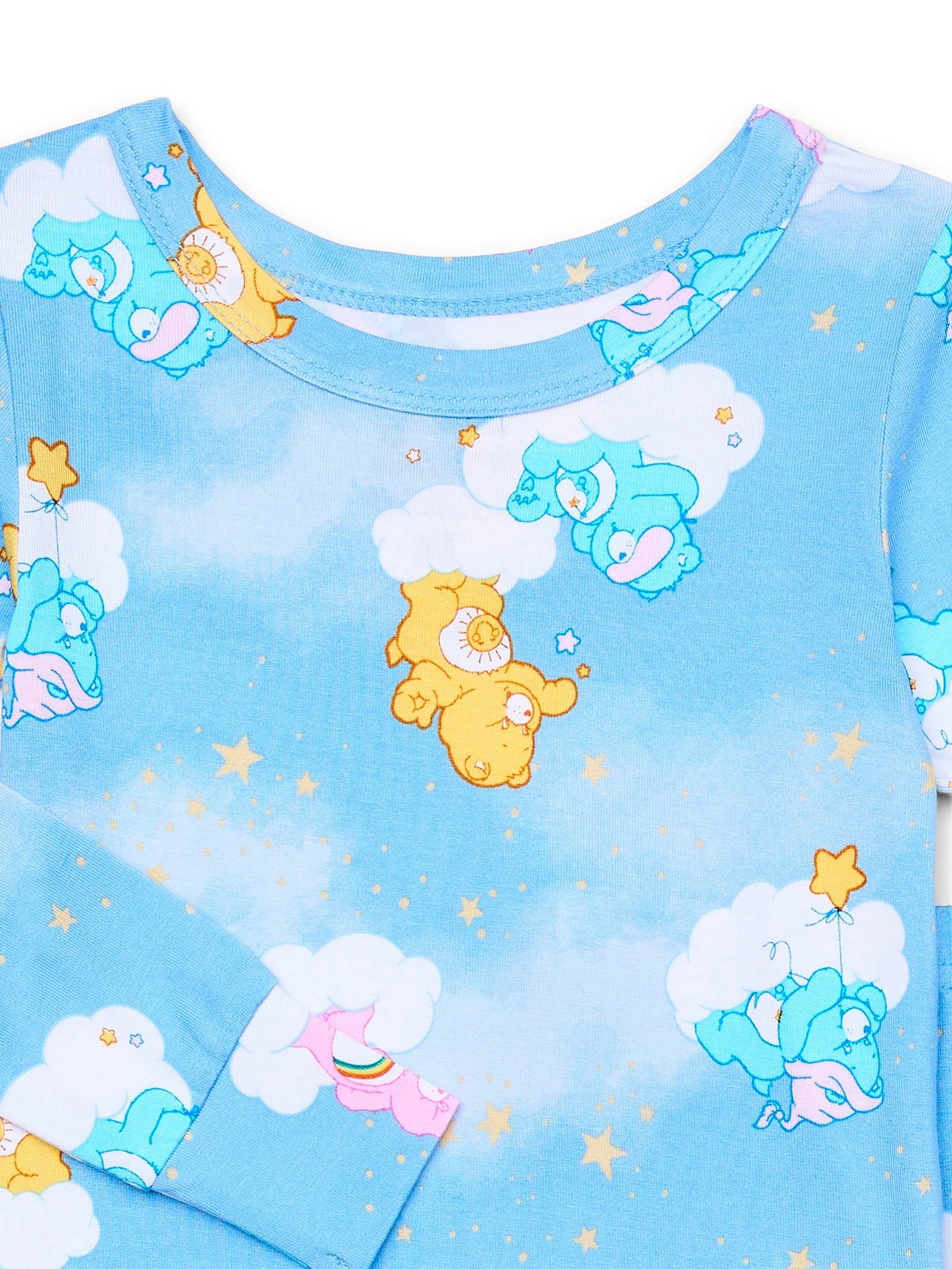 Care Bears Toddler Unisex Long Sleeve Top and Pants, 2-Piece Pajama Set, Size 12M-5T