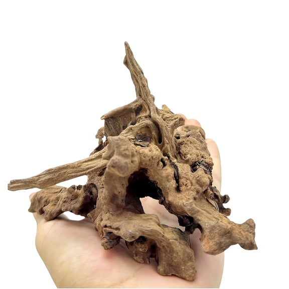 Modern Crafted Driftwood Home Decor Sculpture, Artificial Wood Look Art Piece for Bookshelf, Desk, Console Table Display, Living Room Office Decor