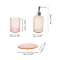 thumbnail image 2 of Conjuntos Únicos de Accesorios de Baño de Rayas Verticales Duraderos en Color Rosa de Vidrio, 2 of 4