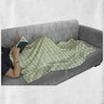 thumbnail image 5 of Geometric Soft Flannel Fleece Blanket, Modernistic Continuous Pattern with Pastel Tone Octagons and Squares, Cozy Plush for Indoor and Outdoor Use, 50" x 60", Yellow and Pale Green, by Ambesonne, 5 of 5