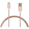 Press Play Pp1mzalc/rgld Armorline Metal Jacket Charge & Sync Usb Cable With Lightning Connector, 3.3ft (rose Gold)
