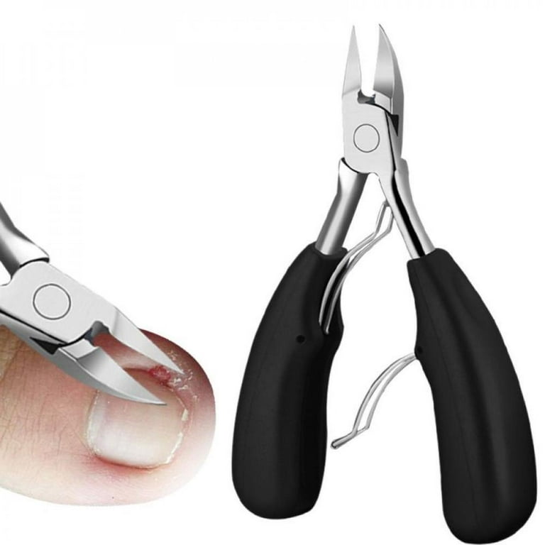 Toe Nail Clippers for Ingrown Thick Toenails, 3 in 1 Folding Heavy Duty  ToeNail Cutter, Professional Nail Clippers for Seniors Men Adult, Red Black