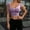 Purple, variant on Tank Tops for Women, Solid Color Button Up Sheer Blouse with U Neck Short Sleeves Modern Sheer Top for Spring and Summer Yellow XL