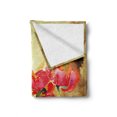 thumbnail image 2 of Fine Art Soft Flannel Fleece Throw Blanket, Poppy Blooms Meadow Opium Countryside Composition Idyllic Herbal Painting Print, Cozy Plush for Indoor and Outdoor Use, 70" x 90", Multicolor, by Ambesonne, 2 of 6