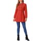 thumbnail image 2 of Abrigo de mujer INSPIRE CHIC, de doble botonadura, midi, con cuello alto y mangas largas, color rojo, 2 of 6