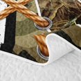 thumbnail image 5 of Manfei Minimalst Camo Deer Bed Spread Queen, Contemporary Art US Flag Queen Coverlet Set, Coyote Brown, 3-Piece, 1 Quilt and 2 Pillowcases, 5 of 7