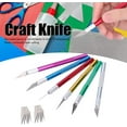 thumbnail image 4 of Exacto Knife Set, Stainless Steel Craft Knife, Comes with 10 Blades, Good for Art, Scrapbook, Stencil, Wallpaper, Wood, 4 of 5