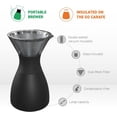 thumbnail image 3 of Insulated Pour Over Coffee Maker 32 oz Double-Wall Vacuum Stainless-Steel Filter Burgundy, 3 of 7