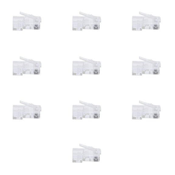 RJ45 Cat5e Connector - 8P8C - Stranded Cable for Network Cable Termination 10 Pcs Pack