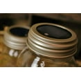 thumbnail image 2 of Table Decor LED Lighted Mason Jar Lid Standard Size Solar Powered Vintage Silver, 2 of 4