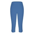 thumbnail image 4 of XIYON Womens Leggings Women Beach Pants Casual Exercise Stretch Hollow Cropped Calf Length Pants Classic Yoga Pants, 4 of 5