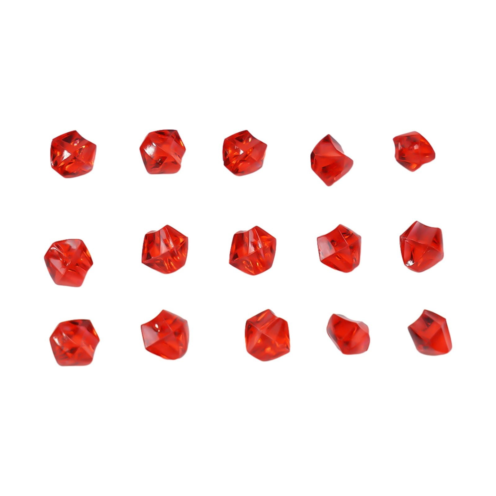 200 Pcs Red Acrylic Stones Plastic Gem Stone Crystal Diamonds Ice Rocks Table Scatter Vase Fish Tank DIY Crafts Bead Decoration