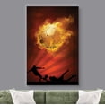 thumbnail image 2 of wall26 Canvas Print Wall Art Blazing Golden Soccer Ball Sports Athletes Photography Realism Contemporary Scenic Urban Multicolor Ultra for Living Room, Bedroom, Office - 12"x18", 2 of 5