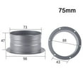 thumbnail image 4 of Metal Flange Vent Pipe Fitting Wall Air Pipe Hose Flange Adapter, 4 of 13
