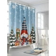 thumbnail image 3 of Fsddascl Christmas Shower Curtain Set - 48" x 72" Washable Bathtub Curtain with 12 Hooks, Gnomes Cat Squirrel Xmas Pine Tree Winter Snow Waterproof Fabric Stall Shower Curtains for Bathroom/Bathtub, 3 of 6