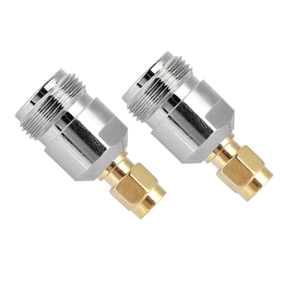 Xirfuni 2PCS N to SMA Connecter, Coaxial Adapter N Type to SMA, for Wi Fi Antennas