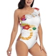 thumbnail image 3 of Goofa 2025 New Year'S Pattern Women's One Piece Swimsuits Tummy Control Bathing Suits Asymmetric One Shoulder Swimwear-Large, 3 of 6