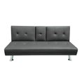 thumbnail image 1 of Sofá Cama HomeTrends Gris con portavasos central, 1 of 4