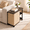 Dark Walnut - Left, variant on 3-in-1 Cat Scratcher Side Table with Storage and Wheels, Dark Walnut - Left