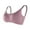 Purple, variant on Ladies Traceless Comfortable Ice Silk Breathable No Steel Ring Front Buckle Breastfeeding Bra Woman Underwear On Purple 10(XL)
