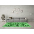 thumbnail image 3 of Ahgly Company Indoor Rectangle Abstract Emerald Green Contemporary Area Rugs, 3' x 5', 3 of 4