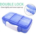 thumbnail image 6 of Weekly Travel Pill Organizer Moisture Proof,Oversize 7 Compartment Airtight Pill Box Case,7 Days Waterproof Large Pill Dispenser,Daily Pill Storage Container for Vitamin,Fish Oil,Capsule(Blue), 6 of 7